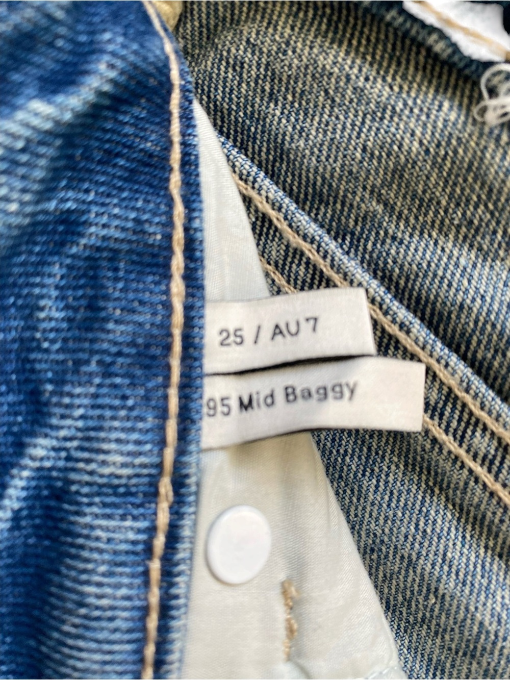 Abrand Straight-Leg Jeans in Medium Blue Denim - Picture 5 of 7